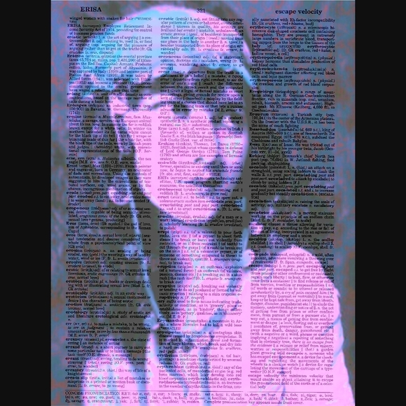 Handmade Other - Trippy Hippie Boho Gypsy Dictionary Art Print
